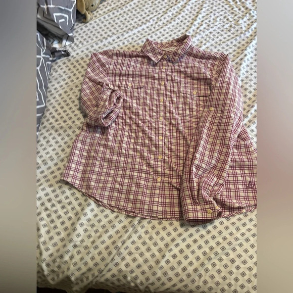 ORVIS Roll tab pink button down shirt, size XLarge women’s - Picture 1 of 16